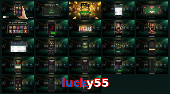Main screen of Lucky55 bet page for PK players