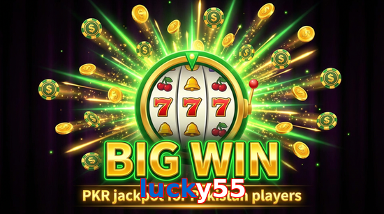 Big win animation on Lucky55 slot game
